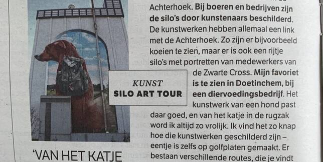 Silo Art Tour getipt in DGP-weekendbijlage Mezza: 'Enorme aanrader!'