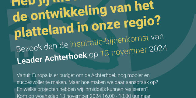 Uitnodiging bijeenkomst in Barchem - voor alle Achterhoekers